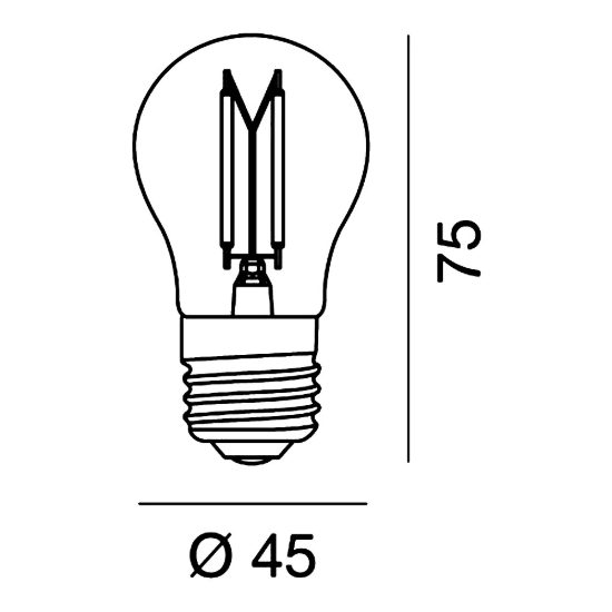 Lampadina e27 led filamento 4w a sfera 2700k trasparente confezione 10 pezzi gea luce