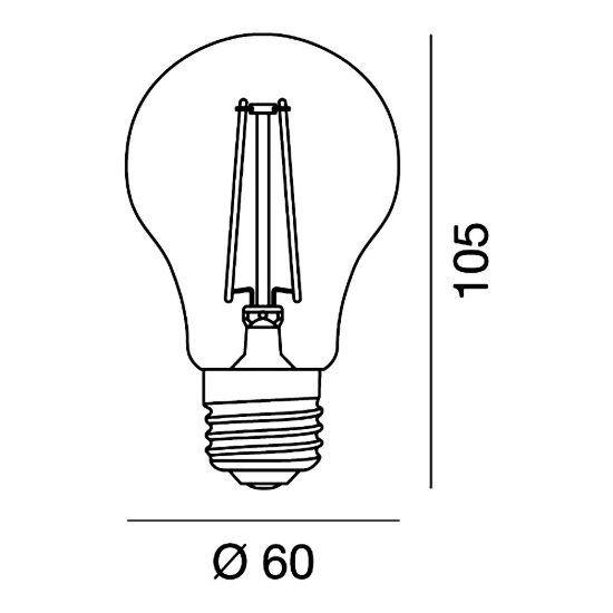 Lampadina e27 led filamento 4,9w a goccia 3000k trasparente confezione 10 pezzi gea luce