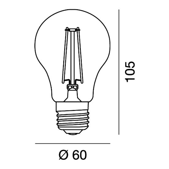 Lampadina e27 led filamento 7w a goccia 3000k trasparente confezione 10 pezzi gea luce