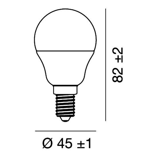 Lampadina e14 led 4,2w a sfera 4000k dimmerabile bianco confezione 10 pezzi gea luce