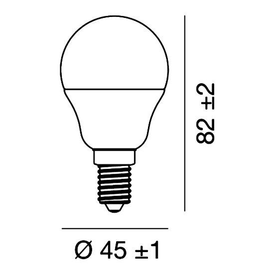 Lampadina e14 led 6,5w a sfera 2700k bianco confezione 10 pezzi gea luce