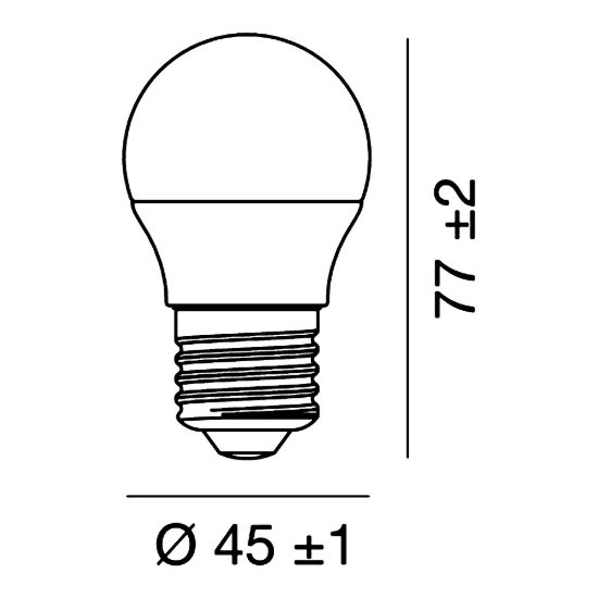Lampadina e27 led 4,9w a sfera 4000k bianco confezione 10 pezzi gea luce