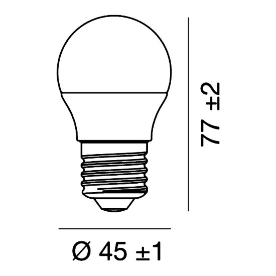 Lampadina e27 led 6,5w a sfera 3000k bianco confezione 10 pezzi gea luce