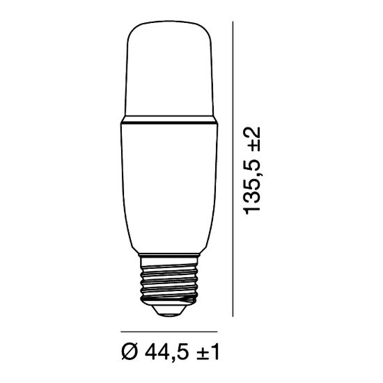 Lampadina e27 led 13,5w tubolare 3000k bianco confezione 10 pezzi gea luce