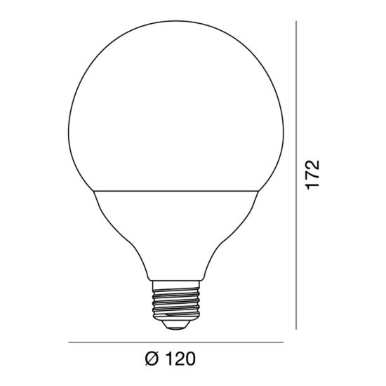 Lampadina e27 led 20w a globo g120 3000k bianco confezione 4 pezzi gea luce