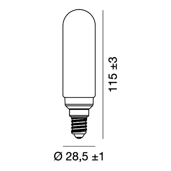 Lampadina e14 led filamento 7,5w tubolare 3000k dimmerabile satinato bianco confezione 10 pezzi gea luce