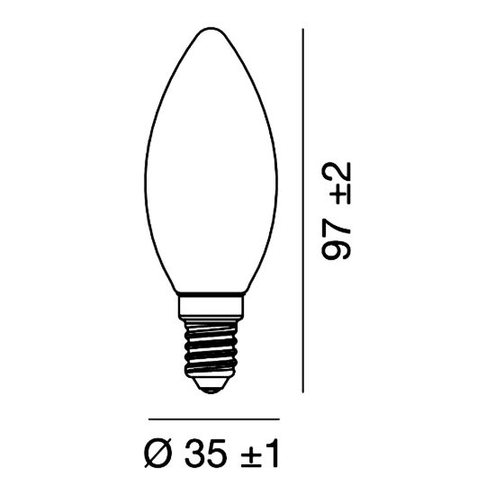 Lampadina e14 led filamento 5,9w a candela 3000k bianco confezione 10 pezzi gea luce