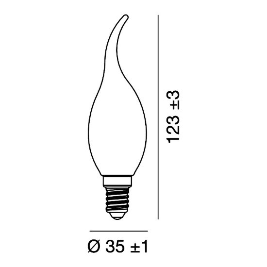 Lampadina e14 led filamento 5,9w colpo di vento 3000k dimmerabile bianco confezione 10 pezzi gea luce