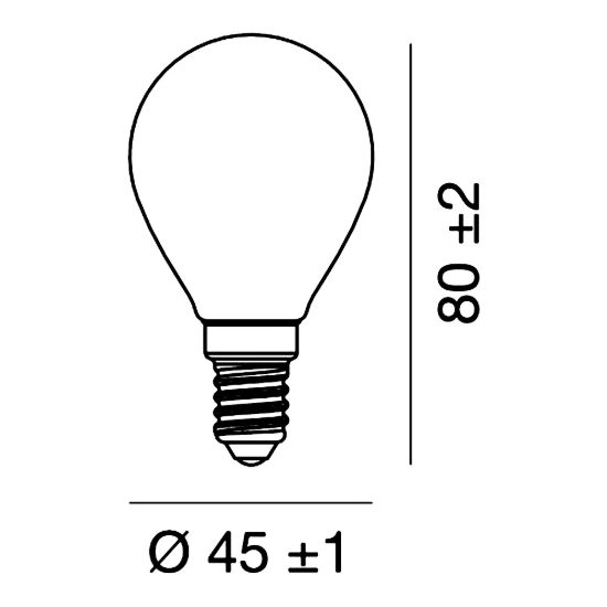 Lampadina e14 led filamento 5,9w a sfera 3000k bianco confezione 10 pezzi gea luce