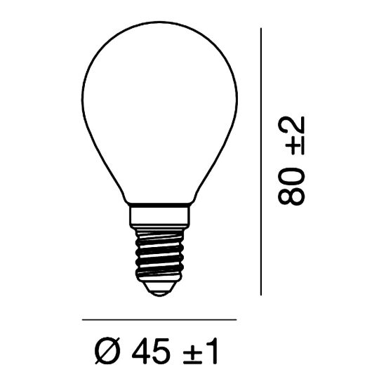 Lampadina e14 led filamento 5,9w a sfera 4000k dimmerabile bianco confezione 10 pezzi gea luce