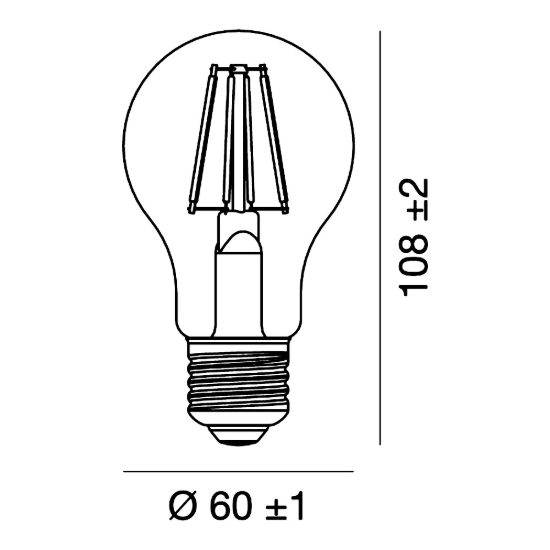 Lampadina e27 led filamento 4,2w a goccia 3000k trasparente confezione 10 pezzi gea luce