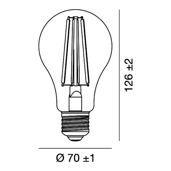 Lampadina e27 led filamento 18w a goccia 3000k trasparente confezione 10 pezzi gea luce