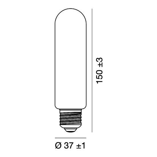 Lampadina e27 led filamento 14w tubolare 3000k dimmerabile bianco satinato confezione 10 pezzi gea luce