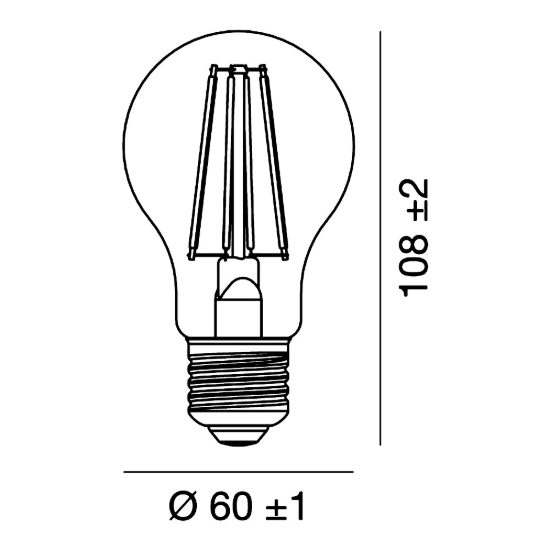 Lampadina e27 led filamento 8,5w a goccia 2500k oro trasparente confezione 10 pezzi gea luce