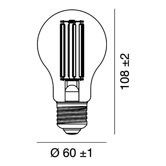 Lampadina e27 led filamento bianco 10,5w a goccia 3000k trasparente confezione 10 pezzi gea luce