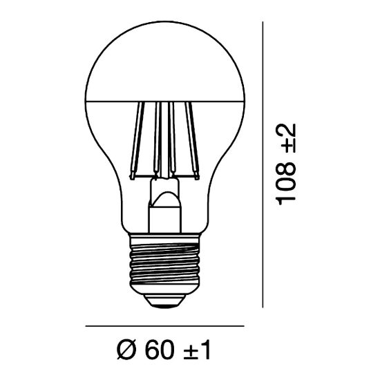 Lampadina e27 led filamento 10,5w a goccia 3000k oro specchiato confezione 10 pezzi gea luce