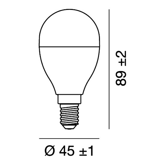 Lampadina e14 led smart 4,9w a sfera rgbw dimmerabile bianco gea luce