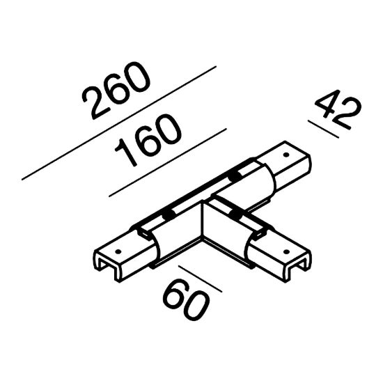 Gea luce gsog03c connettore a t led 3000k per lampadari gso120 gso121 nero satinato