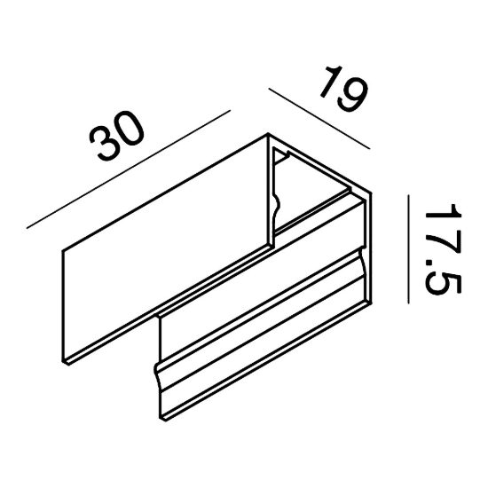 Gea luce gstc24 clip di fissaggio per striscia led neon flex 3d grigio alluminio