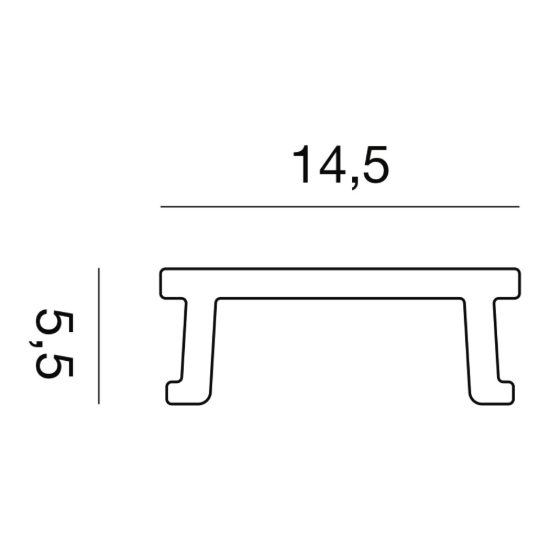 Gea luce cdif01 cover diffusore in rotolo larghezza 14,5 mm per profili 10mt bianco opale