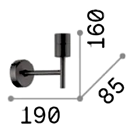 Ideal lux set up montatura per applique e27 19cm nichel senza paralume