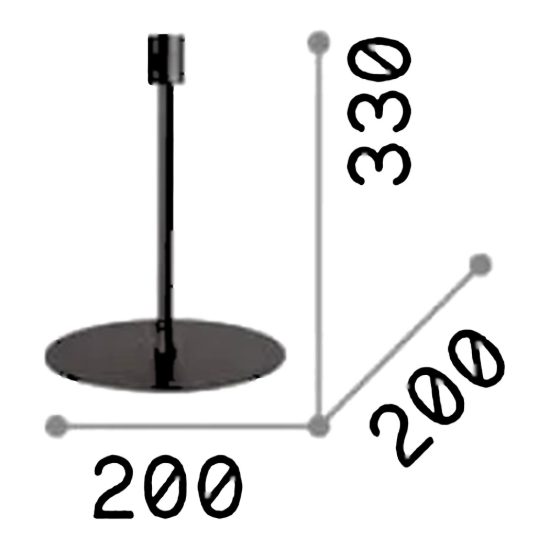 Ideal lux set up montatura per abat-jour e27 33cm ottone senza paralume