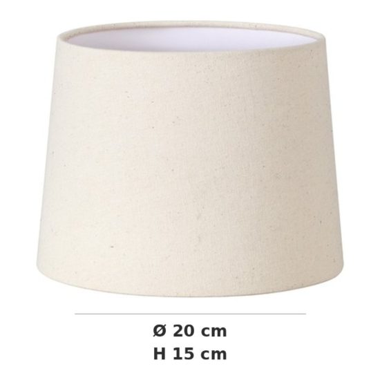 Ideal lux set up paralume conico in tessuto 20x15cm beige