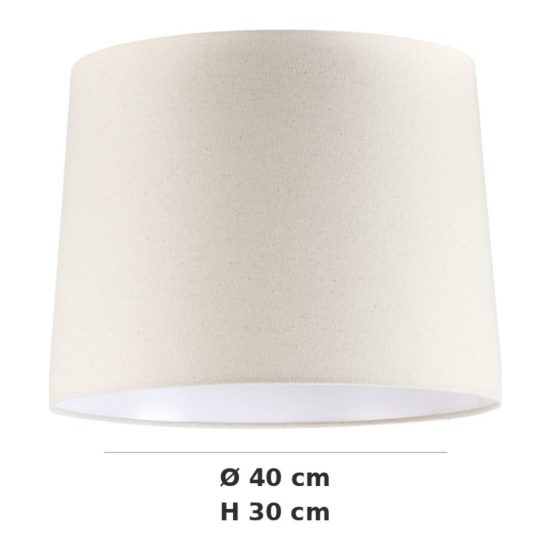 Ideal lux set up paralume conico in tessuto 40x30cm beige