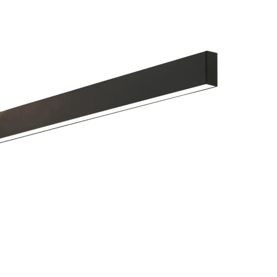 Ideal lux steel lampadario lineare biemissione fascio largo led 36w 3000k 107cm nero