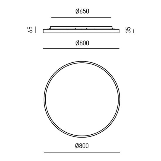 Gea luce aela plafoniera led 72w cct 3000k 4000k moderna rotonda pesca