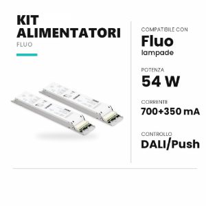 Ideal lux fluo kit alimentatori dali/push 700+350ma per lampade a doppia emissione 180cm