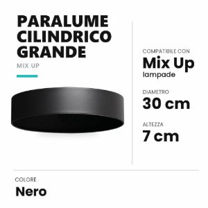 Ideal lux mix up paralume cilindrico grande nero