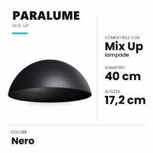 Ideal lux mix up paralume a calotta grande nero