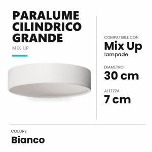 Ideal lux mix up paralume cilindrico grande bianco