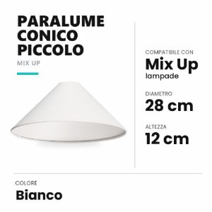 Ideal lux mix up paralume conico piccolo bianco