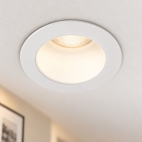 Ideal lux quark faretto da incasso per cartongesso led 5w 3000k foro 3,5cm rotondo bianco