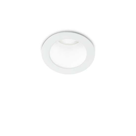 Ideal lux quark faretto da incasso per cartongesso led 5w 3000k foro 3,5cm rotondo bianco