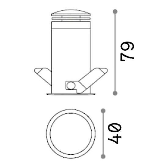 Ideal lux quark faretto da incasso per cartongesso led 5w 3000k foro 3,5cm rotondo bianco