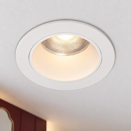 Ideal lux quark faretto da incasso per cartongesso led 9w 3000k foro 4,5cm rotondo bianco