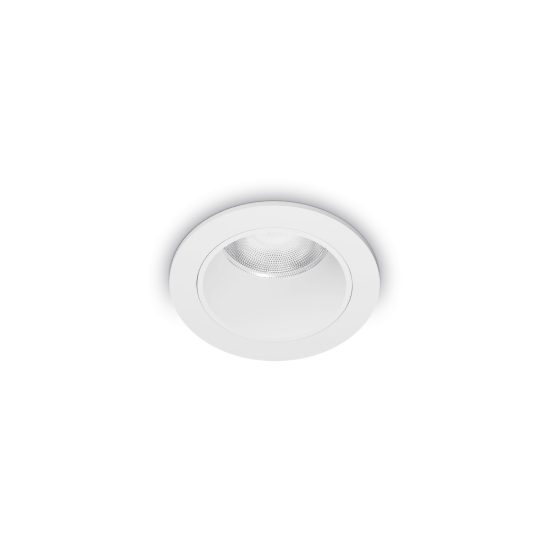 Ideal lux quark faretto da incasso per cartongesso led 9w 3000k foro 4,5cm rotondo bianco