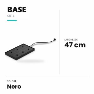 Ideal lux cute base di ricarica per massimo 6 lampade a batteria nera
