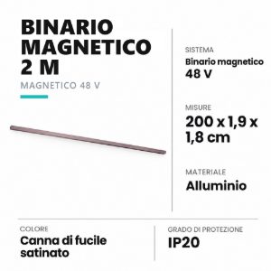 Binario magnetico 48v 2 m canna di fucile