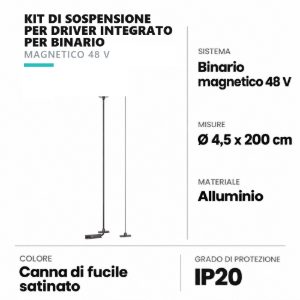 Kit di sospensione per driver integrato per binario magnetico 48v canna di fucile