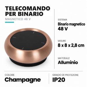 Telecomando per binario magnetico 48v champagne