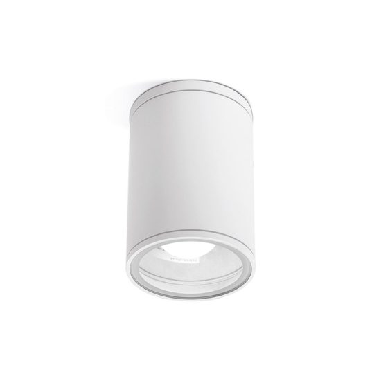 Gea luce amon faretto da soffitto da esterno a cilindro bianco e27 ip65