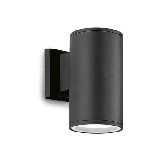 Gea luce amon applique da esterno a cilindro monoemissione grigio antracite e27 ip65