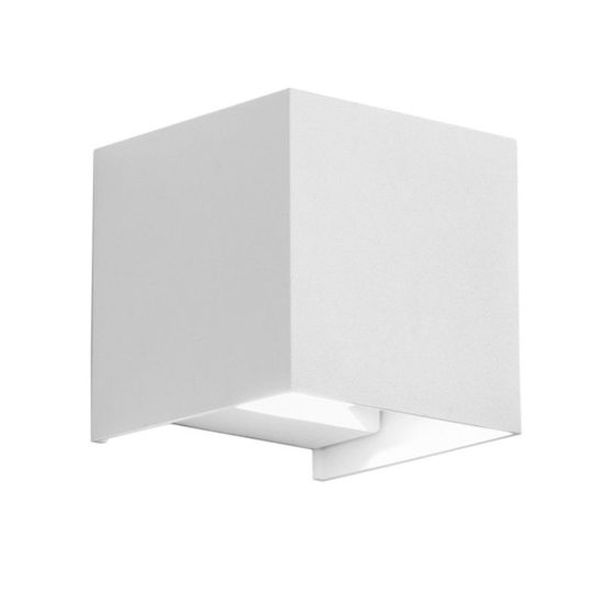 Gea luce ges1020 applique da esterno quadrata biemissione bianca led 2x10w cct 3000-5500k ip65