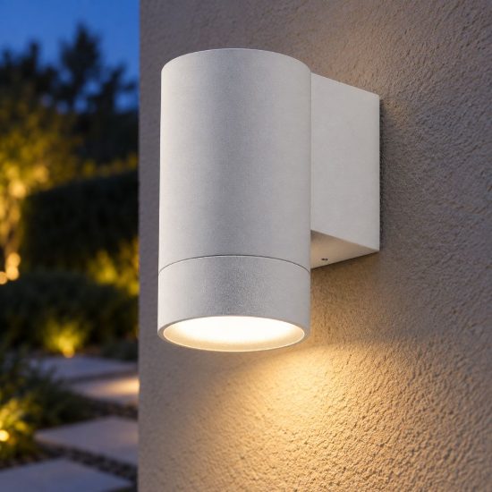 Gea luce ges1060 applique da esterno a cilindro monoemissione bianca gu10 ip54