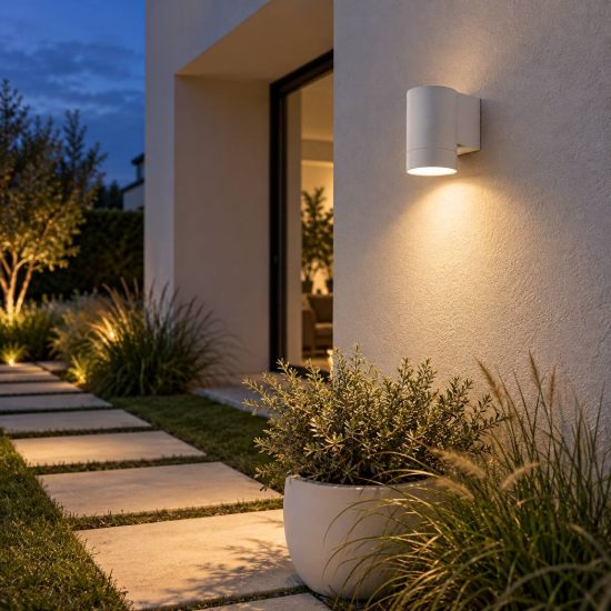 Gea luce ges1060 applique da esterno a cilindro monoemissione bianca gu10 ip54