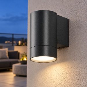 Gea luce ges1060 applique da esterno a cilindro monoemissione grigio antracite gu10 ip54